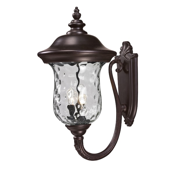 Z-Lite Armstrong Outdoor Wall Light, Bronze & Clear Waterglass 533B-RBRZ - main